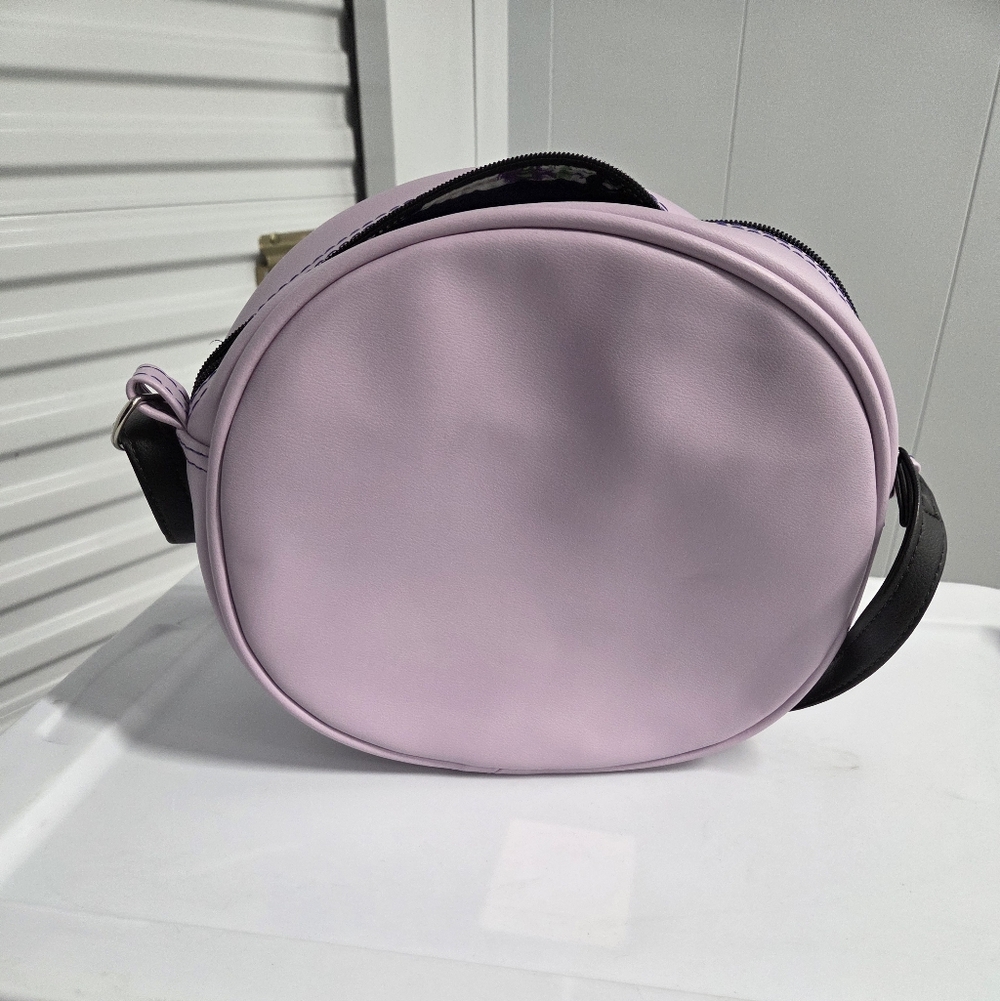 Love Pain and Stitches handcrafted pumpkin face crossbody in lavender - Picture 11 of 12
